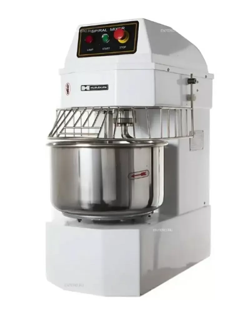 Спиральный тестомес Hurakan HKN-50SN2V. Обьем дежи 50 л Загрузка теста