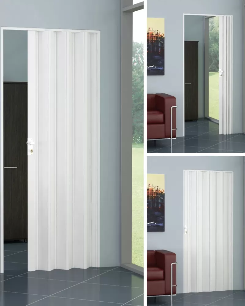 Складные раздвижные межкомнатные двери гармошка перегородка купе ширма 3