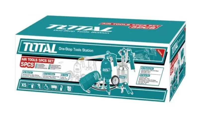 Набор пневмоинструмента (5 предметов) TOTAL. Новый! 2