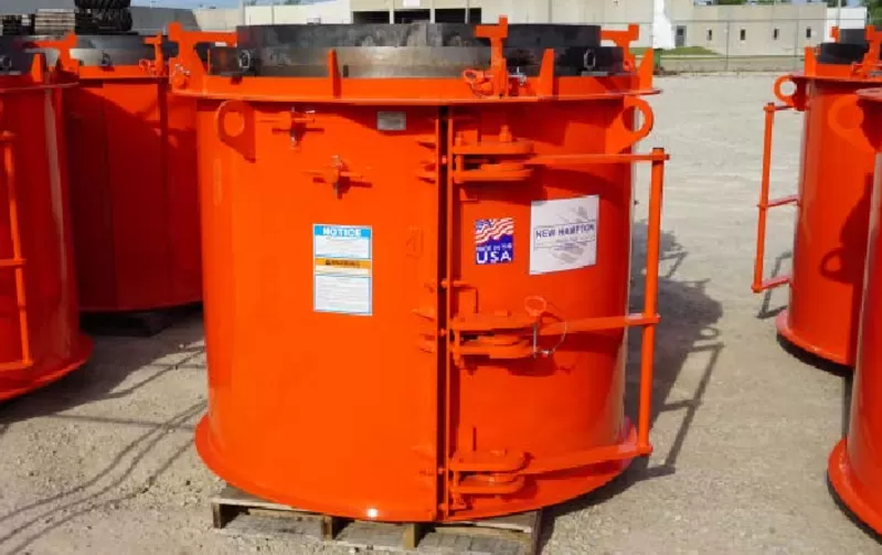 Оборудование для формирования бетонных стояков люков,  Afinitas. 2