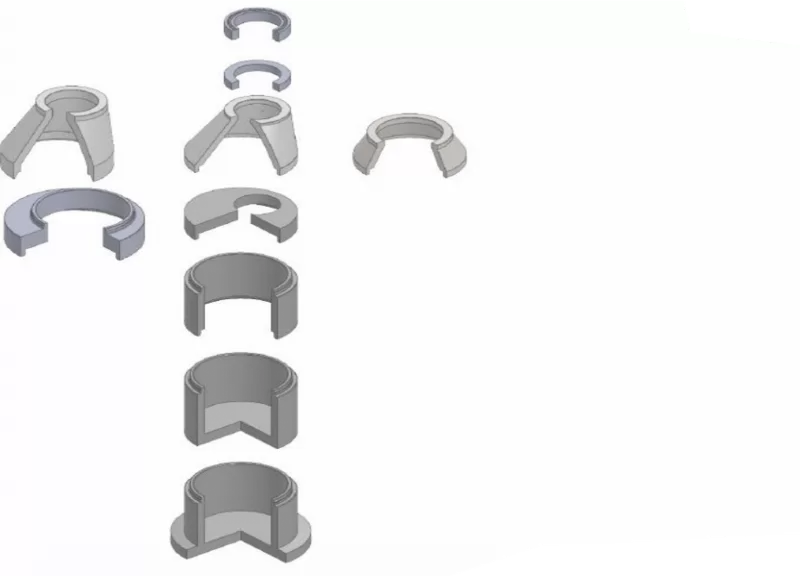 Оборудование для формирования бетонных стояков люков,  Afinitas. 7