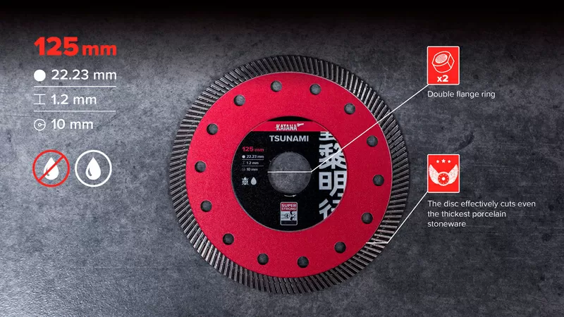 Алмазный диск для особо прочных материалов-KATANA TSUNAMI