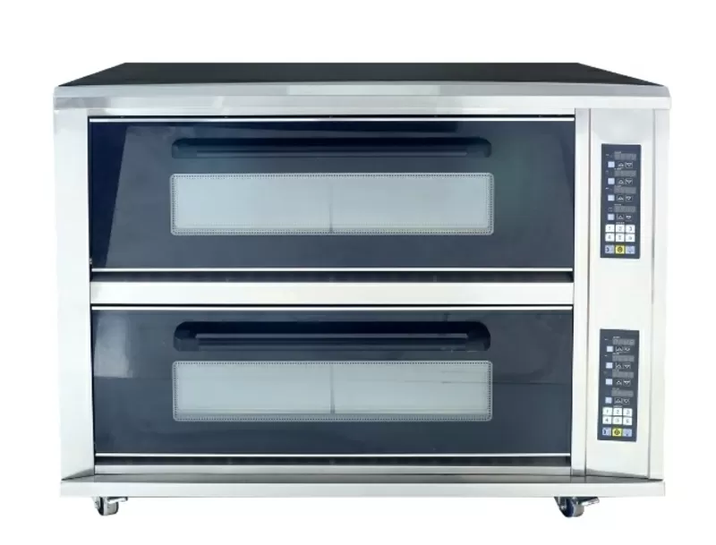 Жарочный шкаф 2х4. Подовый с паром Китай  Двухъярусная электрическая п