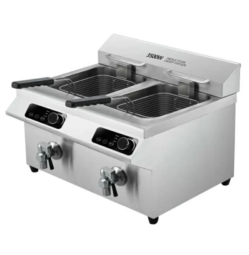 Индукционная фритюрница двухсекционные Мощность:  3500+3500 Вт Габарит