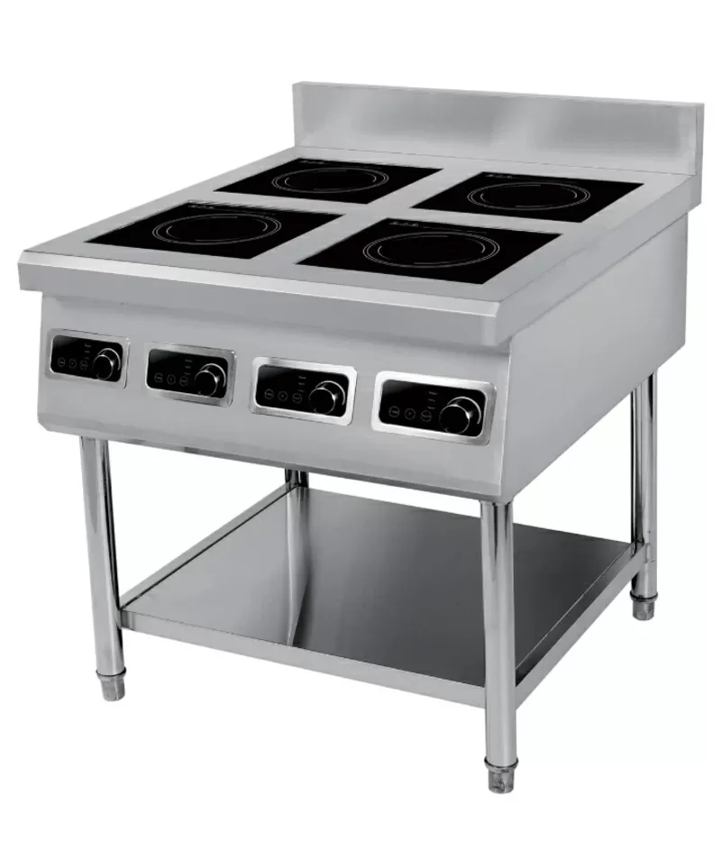 Индукционная плита четырехконфорочная профессиональная. Обновленная мо