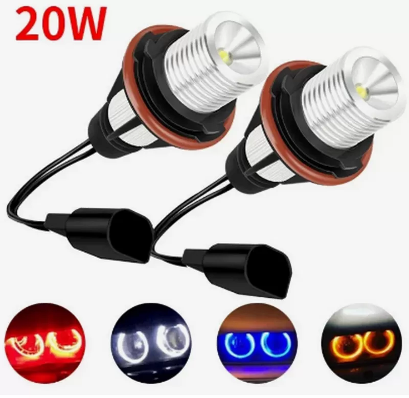 2 шт. светодиодные лампы «ангельские глазки» для BMW по 10ватт лампа. Без ошибок.