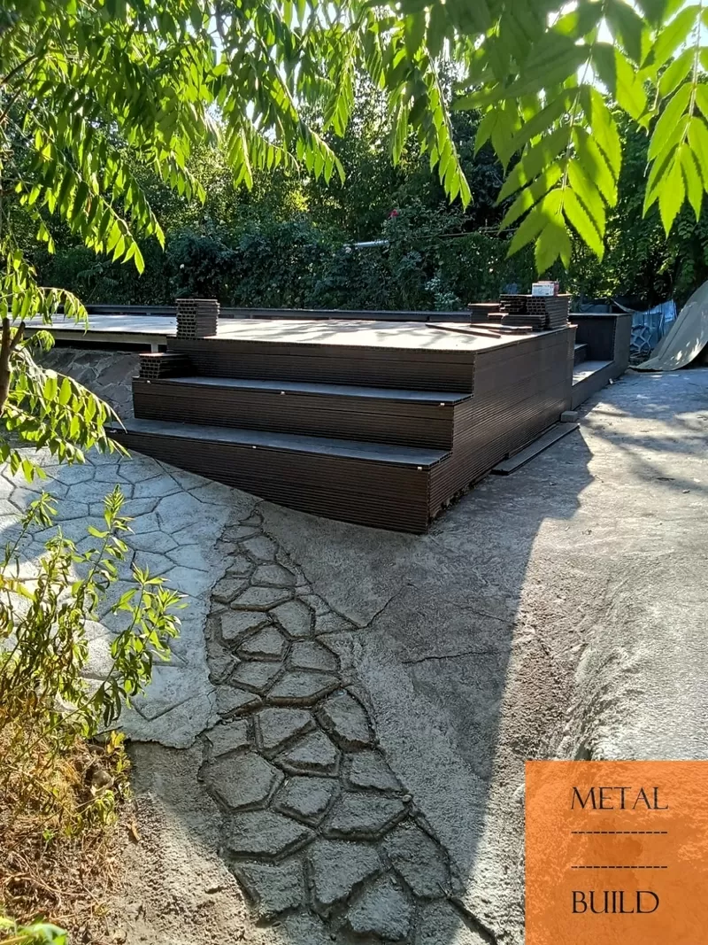 Обшивка террасной доской,  декинг под ключ: Алматы,  Конаев. Гарантия