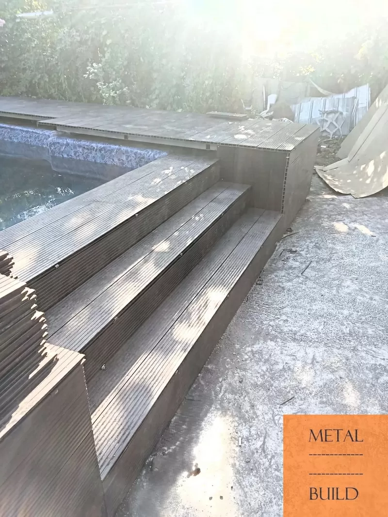 Обшивка террасной доской,  декинг под ключ: Алматы,  Конаев. Гарантия 3