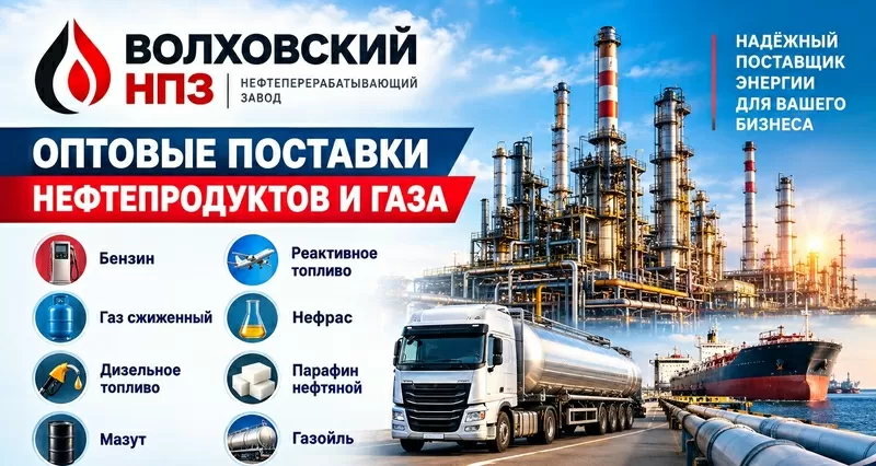 Волховский НПЗ - нефтеперерабатывающий завод - поставки в Казахстан