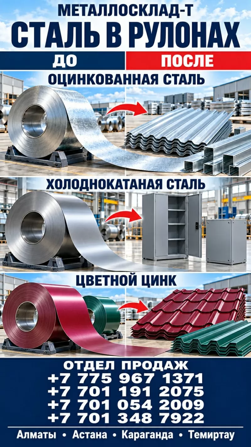 Арматура,  швеллер,  уголок,  трубы,  лист,  оцинкованный рулон. 6